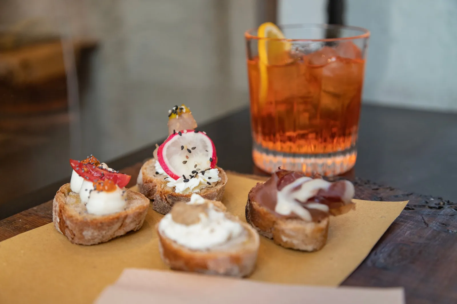 Crostini and a spritz in Florence