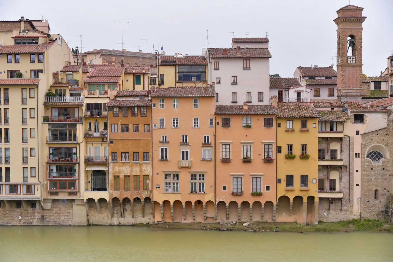 Houses on the Oltrarno bank of the Arno