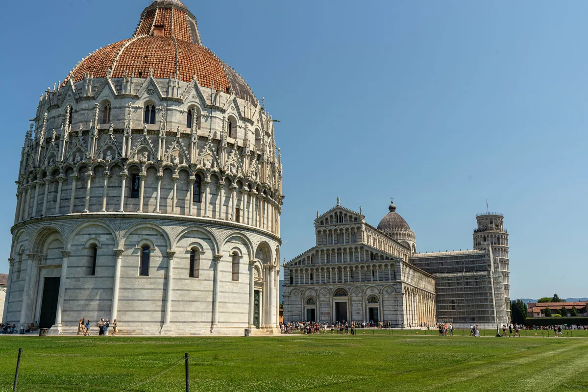 Pisa's baptistery, cathedral and tower