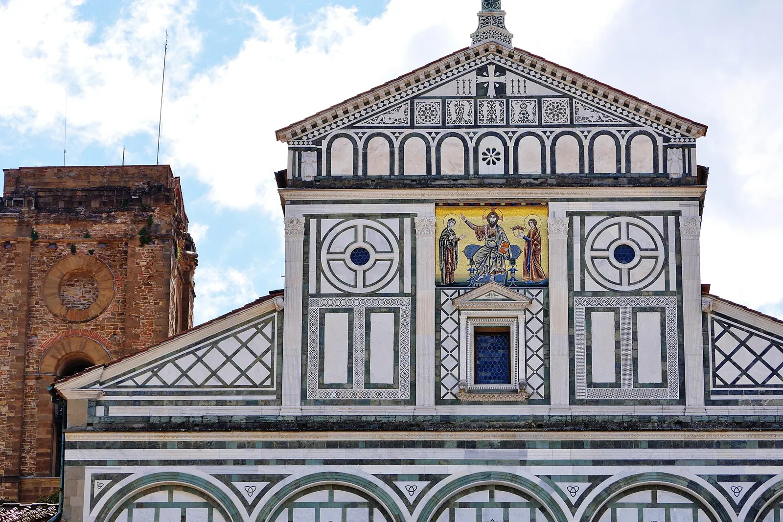 The marble facade of San Miniato al Monte